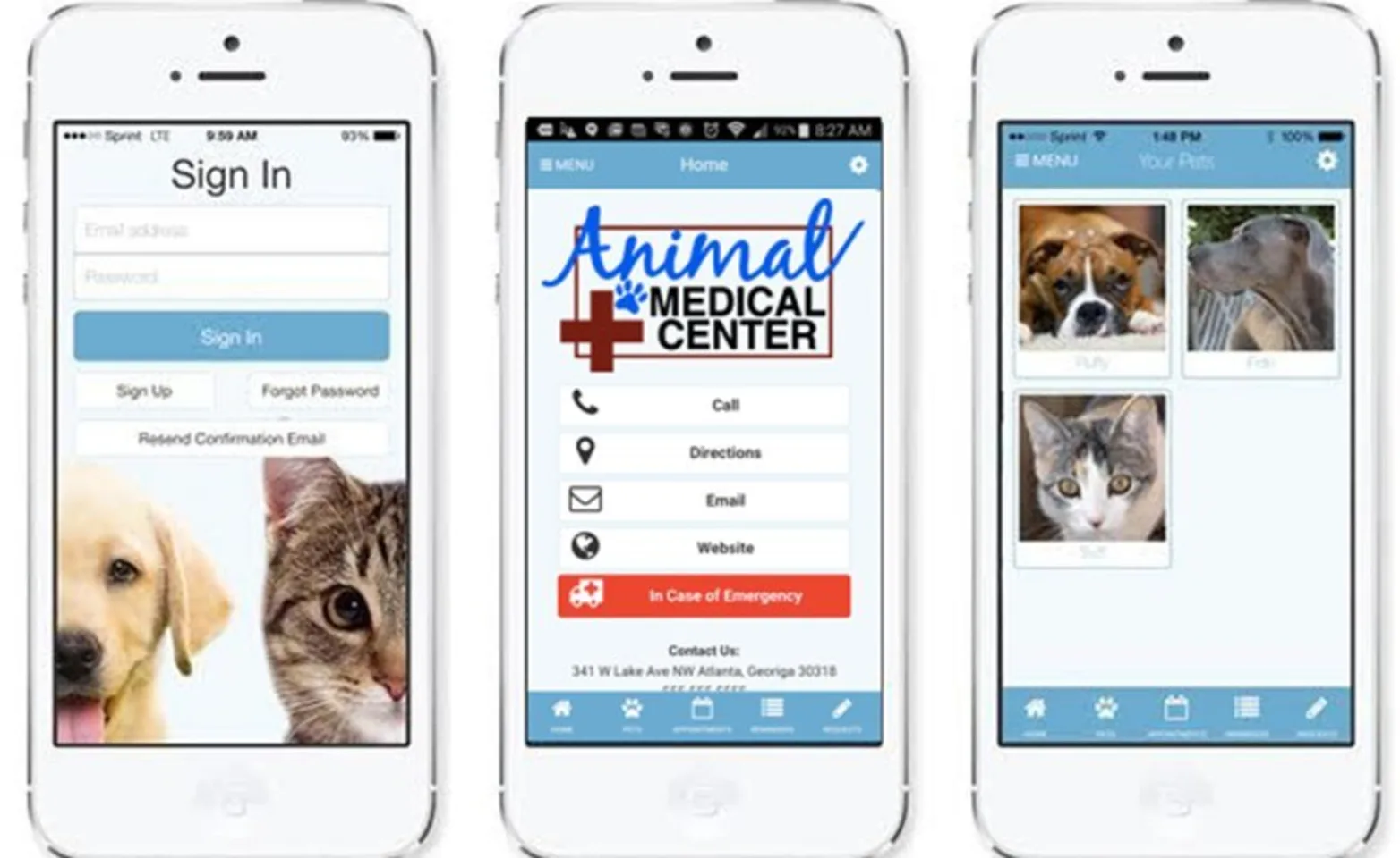 Download the Animal Medical Center App